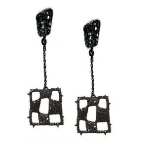 Alexis Bittar Pave Checkerboard Dangle Earrings